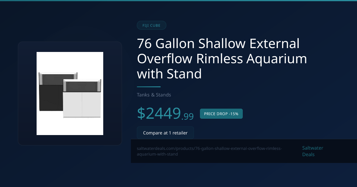 76 Gallon Shallow External Overflow Aquarium — Price Compare ...
